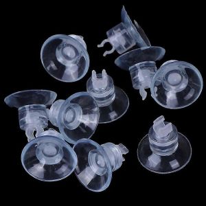10pcs Aquarium Sucker Ventouse Pour 4mm Air Line Tuyau Tube Fil Support Utilisé Verre Surface Poisson Souples - Neuf