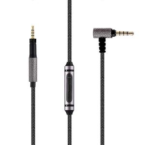 Câble audio de remplacement pour Sennheiser Momentum On Ear Weave Câble de casque avec microphone 3,5 mm à 2,5 mm - Neuf