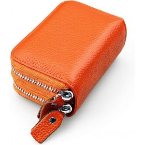 K-B-B15 Porte-Cartes De Cr&eacute;dit En Cuir Avec Blocage Rfid Pour Femme,Petit Portefeuille Accord&eacute;on K-B-B15,Orange,One Size,Portefeuille Rfid - Neuf