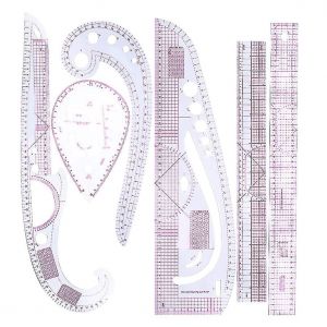 6PCS bricolage vêtements patchwork multi-règle couture couette couture courbe règles dessin coupe règle dessin fournitures de bureau scolaires - Neuf