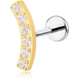 Nbgcm-18g Piercing Tragus, Médical Titane Lèvre Piercing Faible Sensibilité Spirale Piercing Oreille, Goujon Labret Avec 6mm 8mm 10mm Tige Pour Nombril Langue Sourcil Lèvre Septum Nez. - Neuf