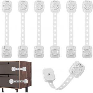 Securite Placard Enfant Bloc Porte Securite Bebe Bloc Tiroir Securite Bebe 6 Pièces Sécurité Enfant Placard Avec Adhésif Pour Réfrigérateurs Commodes Portes Tiroir Fenetres - Neuf