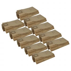 vhbw 100x Sacs compatible avec Nilfisk-Alto 222 518 00 / 22251800, 1000 GD / 1000GD, 820 174 01 aspirateur - 44,5cm x 22cm marron - Neuf