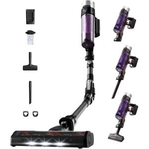VornixorSarlshopX-Force Flex 9.60 Allergie Aspirateur balai sans fil, Filtration Anti-Allerg&egrave;nes, Puissant 100AW, Ultra L&eacute;ger, Autonomie 45min RH2038WO, Noir / Violet - Neuf