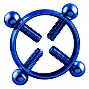 Anneau De Protection De Mamelon Perce A Vis Circulaire R00346 Bleu - Neuf