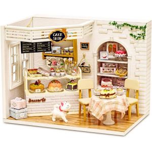 Miniatures de bûches à gâteaux, meubles de maison de poupée sans poupées, maison de poupée en bois, kit de bricolage, salle créative 1:24, convient aux cadeaux de la Saint-Valentin. - Neuf