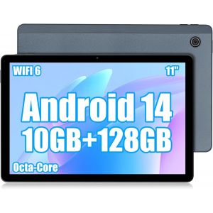Tablette 11 Pouces,Android 14 Tablette With Octa Core 2.0Ghz Processor,10Gb Ram 128Gb Rom 1Tb Tf,5G+2.4G Wifi 6,8+5Mp Dual Camera,6800 Mah Batterie,Bluetooth 5.0 Gris - Neuf