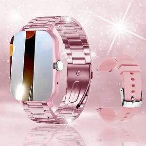Femmes Nfc Montre Intelligente 1.83 "Amoled &Eacute;cran Appel Smartwatch Fr&eacute;quence Cardiaque Surveillance De L'Oxyg&egrave;ne Sanguin Fitness Horloge Hommes Montres De Sport Nouveau.Pink20Szstrap. - Neuf