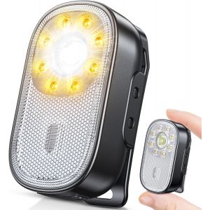 JGD-Mini Lampe Torche &agrave; Clip, 10 Modes Lampe Running Portable avec Lumi&egrave;re Spot & Flood, Lampe de Poche LED Rechargeable et &Eacute;tanche IP65 pour Coureurs/Camping/Randonn&eacute;e/Luminaires d'Urgence - Neuf