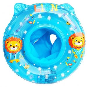 Bouee de natation gonflable pour bebe de 50 cm de profondeur avec siege flottant, anneau de natation epais avec poignees pour enfants - Neuf