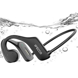 Casque Conduction Osseuse Natation, IP68 Ecouteur Waterproof Natation Bluetooth Ecouteur Piscine pour Nager avec Lecteur MP3 32 GB et Micro Intégré pour Le Sport,La Natation,La Course à Pied - Neuf
