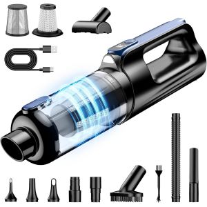 Aspirateur Voiture sans Fil 2 en 1 18000Pa &iquest; Souffleur d'Air & Aspirateur Puissant, L&eacute;ger avec Accessoires, Recharge USB-C pour Nettoyage Auto, Maison & Bureau - Neuf