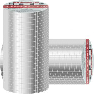 MEVRONISSHOP-Ruban Butyle Étanche 200mmx5m - Adhésif Pour Réparation de Fuite, Toit, Bitume - Auto-Adhésif, Correctifs Imperméables - Neuf