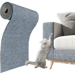 Kalanka-Grattoir Chat Canap&eacute; Gris Clair Protection Meuble Chat Anti Griffe Tapis Griffoir Chaton Autocollant 30cmx2m &Eacute;pais Gris Rouleau De Grattoir Chats Pied De Table Porte Moquette Adh&eacute;sif - Neuf