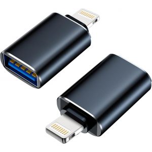 TRAHOO-Adaptateur de caméra Lightning vers USB, câble OTG USB 3.0 certifié Apple MFi pour iPhone 14 13 12 11 XS XR X SE 8 7 6 5 iPad pour connecter Lecteur de Carte, Clavier, Souris, Piano, clé USB - Neuf