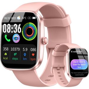 Montre&iquest; Connect&eacute;e Femme Avec Ai,1.91"" Smartwatch Avec Appel Bluetooth,Montre De Fitness 110+ Mode Sport Avec Podom&egrave;tre Sommeil Fr&eacute;quence Cardiaque,Intelligente Bracelet Connect&eacute; Pour Android/Ios - Neuf