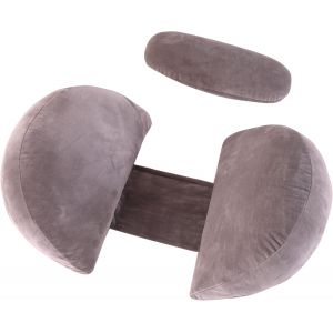 Ulteronixshop-Coussin De Grossesse Pour Femme Enceinte, Coussin Allaitemen En Forme De J Coussin D'allaitement Pour Femmes Enceintes Ventre/Hanches/Jambes/Soutien Du Dos, Lavable Amovible (Gris Fonc&eacute; - Neuf
