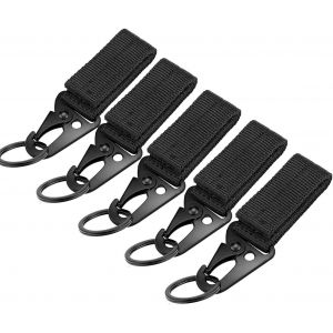 Lot De 5 Mousquetons Tactiques Multifonctions Pour Ceinture, Mousqueton, Sangle, Sac À Dos, Ruban, Porte-Clés, Pour Camping, Randonnée, Activités De Plein Air - Neuf