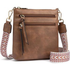 RFCBC-Petit Sac Bandoulière Femme, Sacs à Main Femmes en Cuir PU Portés Épaule avec Poches Multiples avec Bandoulière Réglable - Neuf
