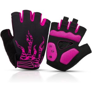 Gants Cyclisme Demi-Doigts Gants Velo Gel Anti-Choc Anti-D&eacute;rapage,Respirant Gant Demi Doigt Mitaines Velo Homme,Gants Vtt Gel &Eacute;t&eacute; De Fitness Sport Escalade Pour Homme Et Femme.[O260] - Neuf