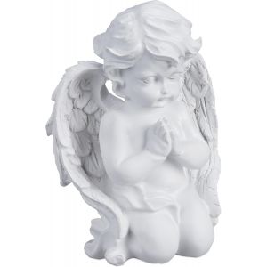 MEVRONISSHOP-D&eacute;coration pour Une Tombe, Ange priant, r&eacute;siste aux UV, au Gel, aux intemp&eacute;ries, HLP 20x15x11 cm, Blanche - Neuf