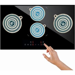 AYUHR-Tapis de Protection Plaque Induction | Tapis Protecteur pour Plaque à Induction | Effet Changement de Couleur| Antidérapant et Anti Rayures | Non-glissant | Lot de 1 pièce 18 cm et 2 pièces 22 - Neuf