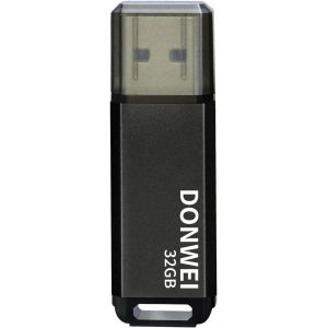 KALANKA-Cle USB, Clé USB 32 Go, Clés USB avec Lumière LED Rapide Pendrive, Métal Clef USB Mini Portable Grande Capacité Originale Memory Stick pour Pc/Phone/Tablettes/TV/Stockage Externe (Noir) - Neuf