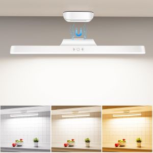 Lampe Led Rechargeable 3000mah 32cm, Avec Capteur M&eacute;moire,Aimant Et R&eacute;glage De La Lumi&egrave;re.Rechargeable Par Usb. Lampe Id&eacute;ales Pour Chambre, Bureau, Meuble, Cuisine, Dressing Et Salle De Bain. - Neuf