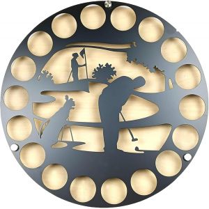 Acdsgd-Affichage De Golf, 35*35cm, Muraux Pour Balles De Golf, 18 Balle Pr&eacute;sentoir Rond Pour Balles De Golf Pour Collectionneur Montage Mural D&eacute;coration, Pr&eacute;sentoir Rond Pour Balles De Support Mural - Neuf
