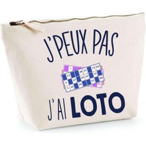 Trousse Loto J'peux Pas | Pochette Toilette Maquillage Idée Sac Cadeau - Neuf