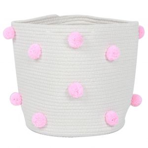 Hjlian Panier De Rangement Decoratif En Corde De Coton Pour Couvertures, Grands Paniers De Rangement, Rose - Neuf