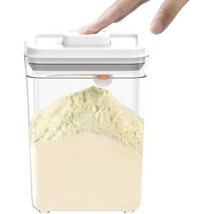 Letnerny-Boîtes De Conservation Hermétiques, 2300ml Distributeur Lait En Poudre, Boite Farine Hermetique, Boite Cereales Hermetique, Boite De Rangement Cuisine Avec Couvercle Pour Riz Sucre Aliments - Neuf