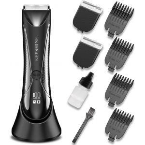 Nsiecd-Tondeuse Corps Homme &Eacute;lectrique Tondeuse Intime: Tondeuse Corporelle Utilisable &Agrave; Sec Et Sous L'eau, 2 Lames C&eacute;ramiques Interchangeables - Rasoir Corporel Masculin, S&eacute;curit&eacute; Et Pr&eacute;cision - Neuf