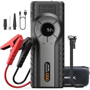 lbgwp60-Banque D'Énergie De Démarrage De Voiture Avec Compresseur D'Air, Qc18W Courant De Démarrage De Pointe Pour Moteur À Essence 8L Et Diesel 6L, Équipé D'Un Cordon À Clip Intelligent - Neuf