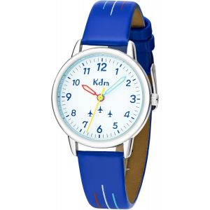Nbgcm-Montre Enfants Montre Pédagogique Apprentissage Filles Garçon Montres Étanche Analogique Quartz Montre Bracelet Cuir Time Teacher, Cadeaux Pour Enfant 3-12 Ans - Neuf