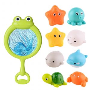 Jouets De Bain &Eacute;ducatifs 9 Pi&egrave;ces, Cr&eacute;atures Marines, Sans Trous, Jeu D'eau Interactif Pour Enfants De 3 &Agrave; 5 Ans - Neuf
