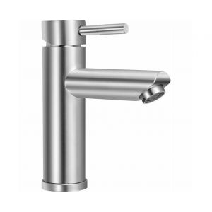 Mitigeur de lavabo, robinet de salle de bain en acier inoxydable, commande d'eau chaude/froide - Neuf