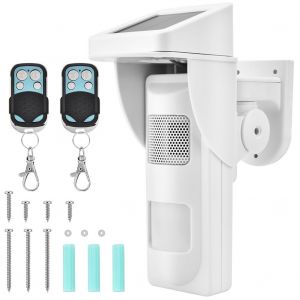 Detecteur de mouvement solaire exterieur sans fil, detecteur etanche, systeme d'alarme de securite infrarouge - Neuf