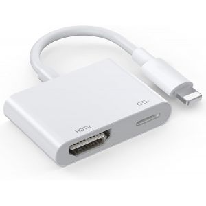 KALANKA-[Apple MFi Certified] Adaptateur HDMI pour iPhone 1080P Lightning HDMI AV Numérique Adaptateur iPhone HD-MI pour TV/Projecteur/Moniteur/iPad/iPhone14-11 XS, sans Objet pour Netflix - Neuf