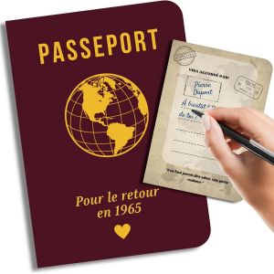 Carte et Livre d'Or d'anniversaire pour 60 ans|Cadeau et souvenir d'anniversaire pour 60 ans|Passeport-cadeau|Passeport pour le retour en 1965 (1965) - Neuf