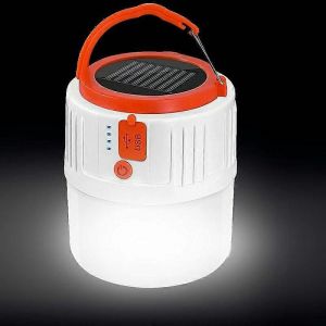 Lanterne rechargeable USB - Lanterne de camping solaire portable LED Lampe de poche de sécurité Lampe de recherche étanche pour la randonnée,la pêche,les pannes de courant (blanc) - Neuf