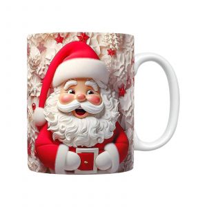 Tasse De Noël Tasse De Bonhomme De Neige Gonflée,Père Noël Mug Press Puffy Design 15oz 11oz Coffe-D - Neuf