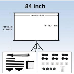 &Eacute;cran De Projection 220 * 270Cm &Eacute;cran De Projection Sur Tr&eacute;pied/Tri-Pod/Installation Rapide En Quelques Minutes Parfait Pour Le Cin&eacute;ma &Agrave; Domicile,Le Bureau,Les Pr&eacute;sentations Ou L'&Eacute;cole. - Neuf