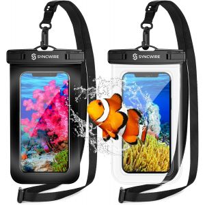 MEVRONISSHOP-Pochette &Eacute;tanche Smartphone Lot de 2, Sac &eacute;tanche IPX8 Touch Sensible pour T&eacute;l&eacute;phone iPhone 13 Pro Max, 12, 11 Pro, XS Max, XR, XS, X,7 8, Samsung S21/S20/S10, Huawei P30 Pro - 7 Pouce - Neuf