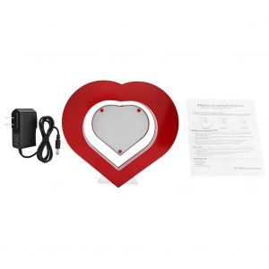 HJLIAN Cadre photo magnetique a LED en forme de cour rouge, decoration pour la maison, le bureau ou un mariage (Etats-Unis) - Neuf