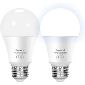 Ampoule Led Detecteur De Mouvement Pir, E27 Culot Vissé, 12w, 1000 Lumens (Équivalent De 100 Watts), 220v, 6000k Blanc Froid, Ampoules D'éclairage De Sécurité, Lot De 2 - Neuf