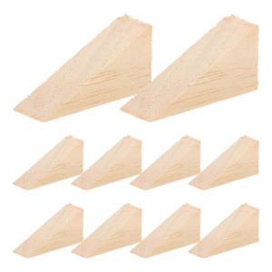 Lot de 10 Cale-Porte en Bois Antid&eacute;rapant - pour Portes Lourdes - Dimensions 6x3x2 cm - Neuf