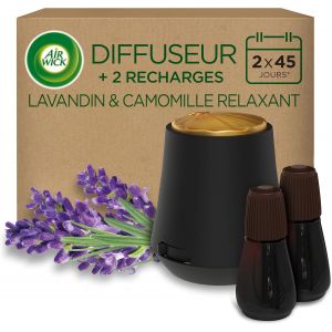 Trahoo-Diffuseur D&iquest;Huiles Essentielles Essential Mist + 2 Recharges Parfum Lavande Et Camomille Blanc - Neuf