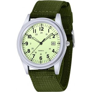 Montres Pour Homme-Montre &Agrave; Quartz Pour Sports De Plein Air Avec Date-Montre Militaire Avec Bracelet En Maille.[J767] - Neuf