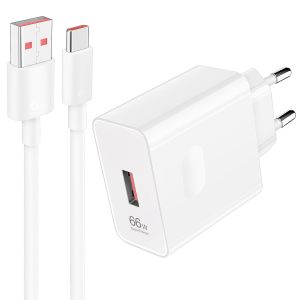 LORANKA-66W Supercharge Chargeur Rapide et 1M 6A C&acirc;ble USB C pour Honor Magic 7 Lite 90 5g Magic 5 Pro Magic v2 v3, 35W Chargeur Rapide Honor 200 Smart 200 Lite X6b X7b 70 Lite X8a X7a X6a - Neuf